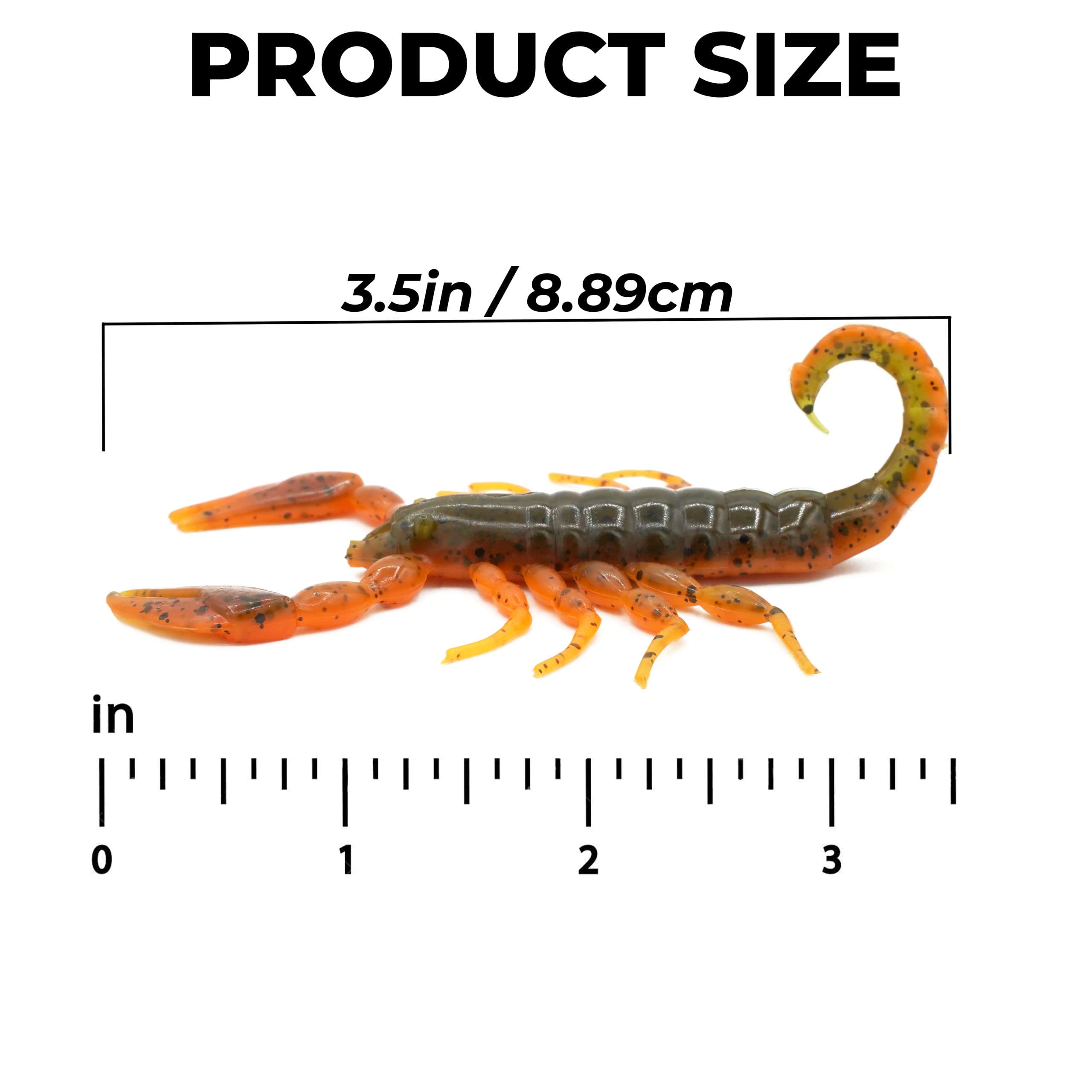 FRESHBAITZ Scorpion Sampler Kit | Señuelos de pesca de plástico suave para boca grande de agua dulce y lubina de boca pequeña, paquete de aparejos de pesca