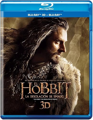 The Hobbit: The Desolation of Smaug – Extended Edition (Blu-ray 3D + Blu-ray + DVD) 5-Disc Set with Lenticular Artcover, English & Spanish Audio, Region A
