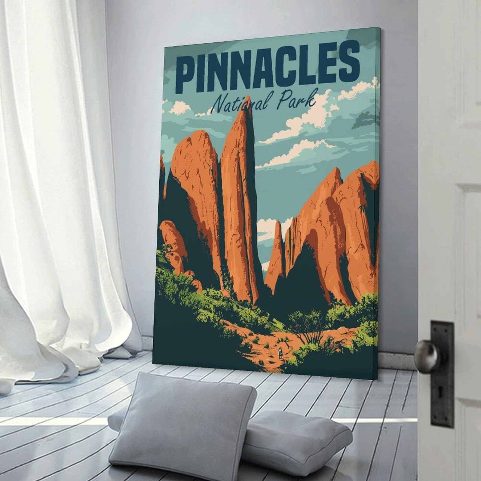 Junmoney Pinnacles National Park Home Decor Wall Art, 12x18inch(30x45cm), for New Homes, Bedrooms Or Workspaces, Gift Idea for Housewarming And Birthdays