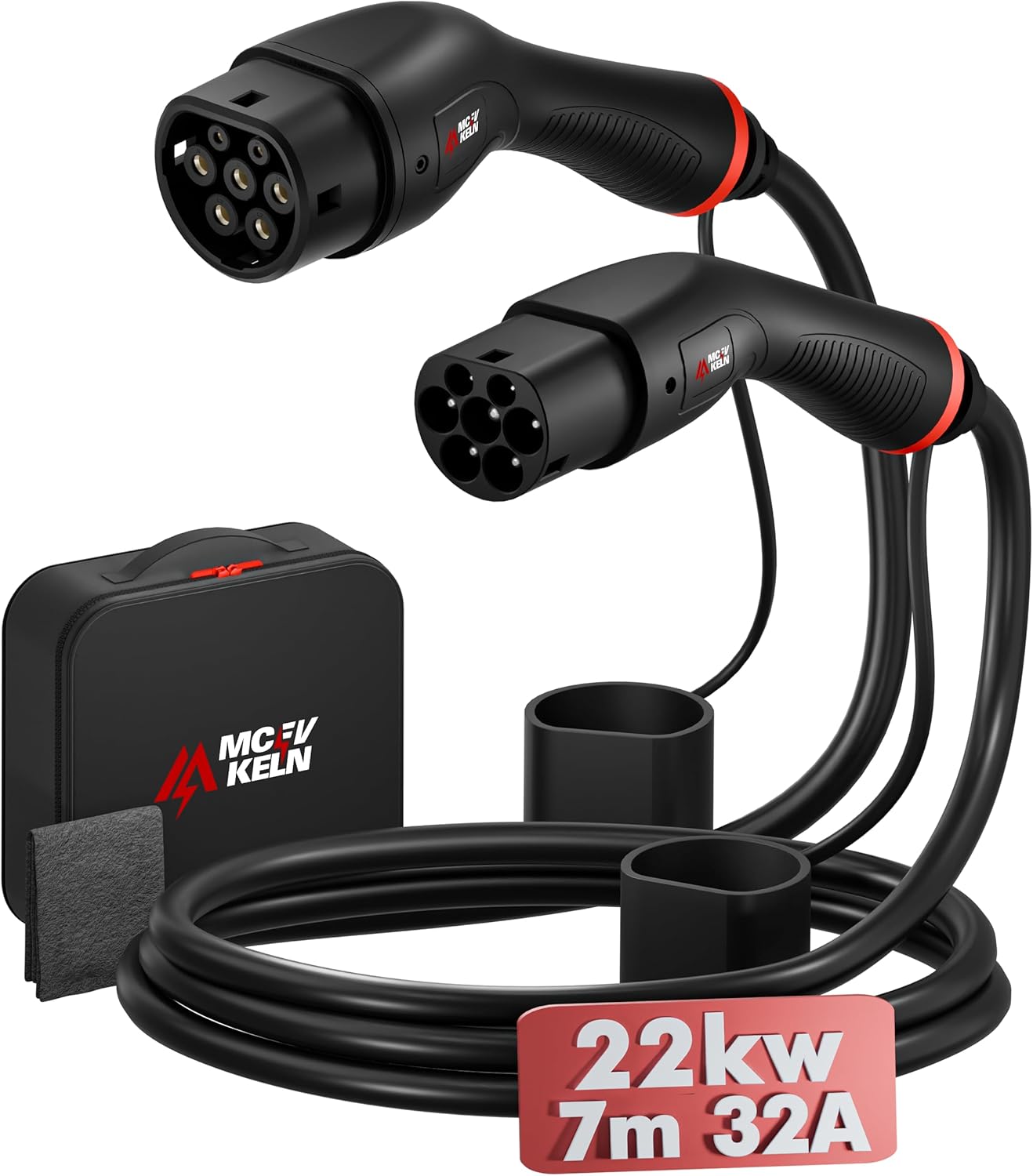 MCEVKELN Type 2 EV charging cable 7m 22kW