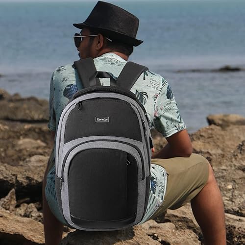 Miniatura 7 de Mochila para laptop de viaje, mochila escolar para mayores de 3 años, Negro Gris, Classic