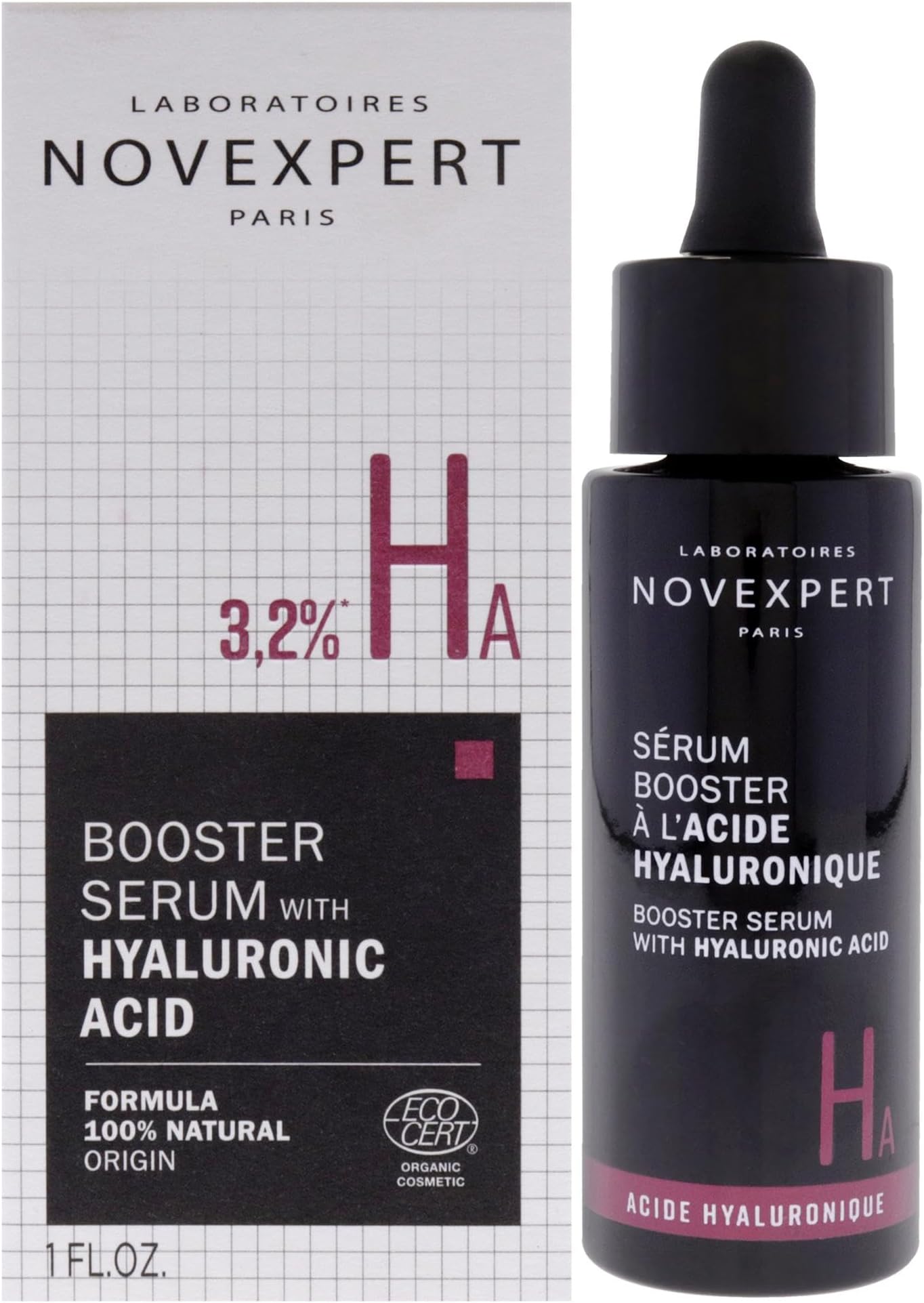 Novexpert Acid Hyaluronic Booster Serum for Unisex - 1 oz Serum