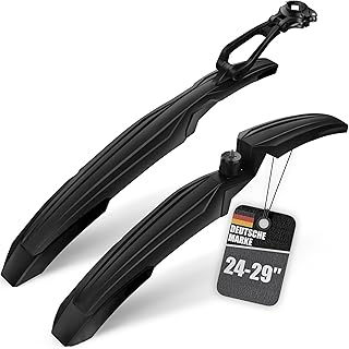 BALOU Schutzbleche Mountainbike 24-29 Zoll - Universal Fahrrad Schutzblech Set für vorne und hinten - MTB Steckschutzblech abnehmbar Spritzschutz