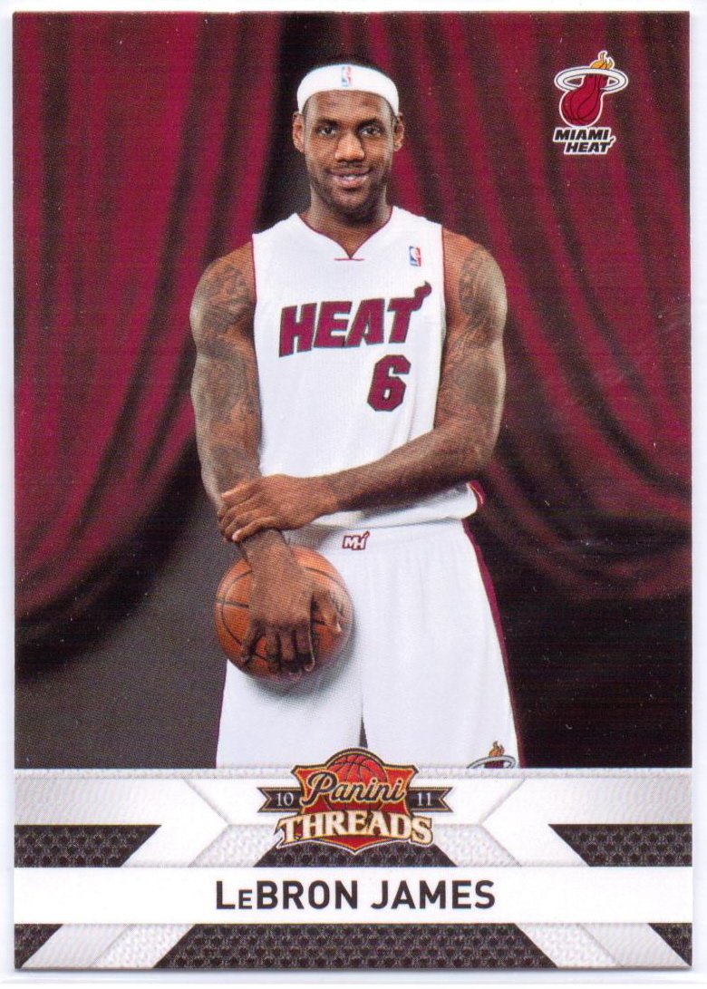 Threads Lebron James 2010 2011 Panini Basketball Series Mint Card