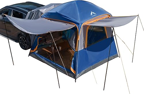 Tienda de campaña SUV para camping, impermeable PU2000mm, se adapta a 5-8 personas, diseño espacioso de doble capa, incluye lluvia y bolsa de