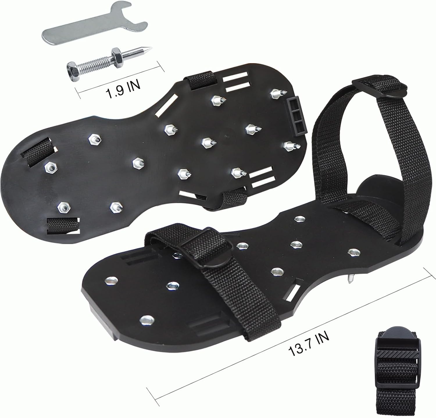 Lawn Aerator Shoes with Adjustable Straps - for Lawn Aeration or as Screed Shoes - Lawn Aerator Shoes as Perfect Aerator Lawn Tool - Lawn dethatcher Large