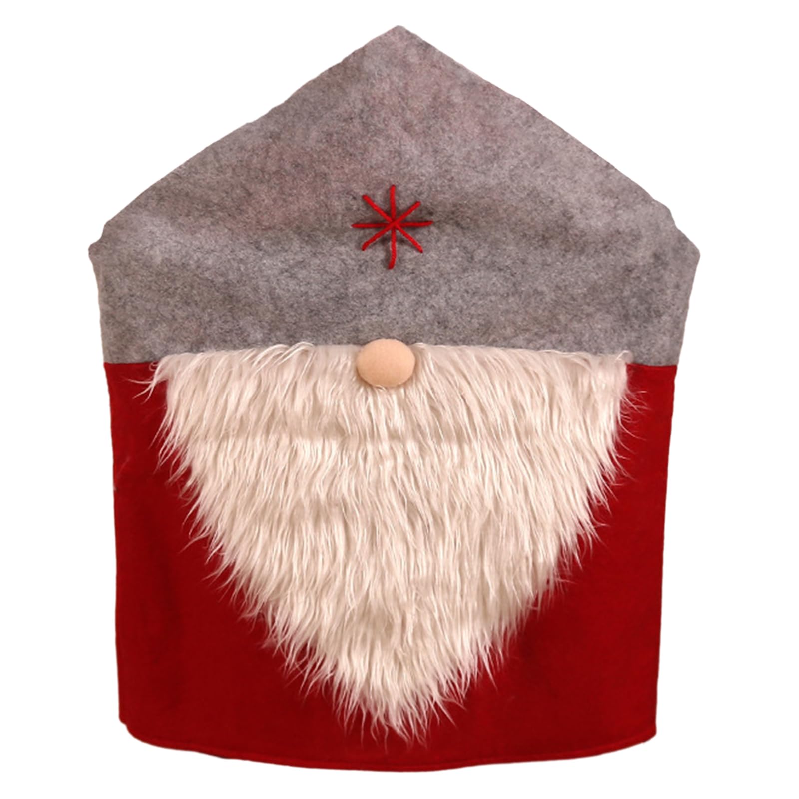 Buxuaaaa Christmas Chair Cover Cute Cartoon Santa Hat Chair Back Covers Christmas Decoration New Year Dinner Banquet Slipcovers Cover