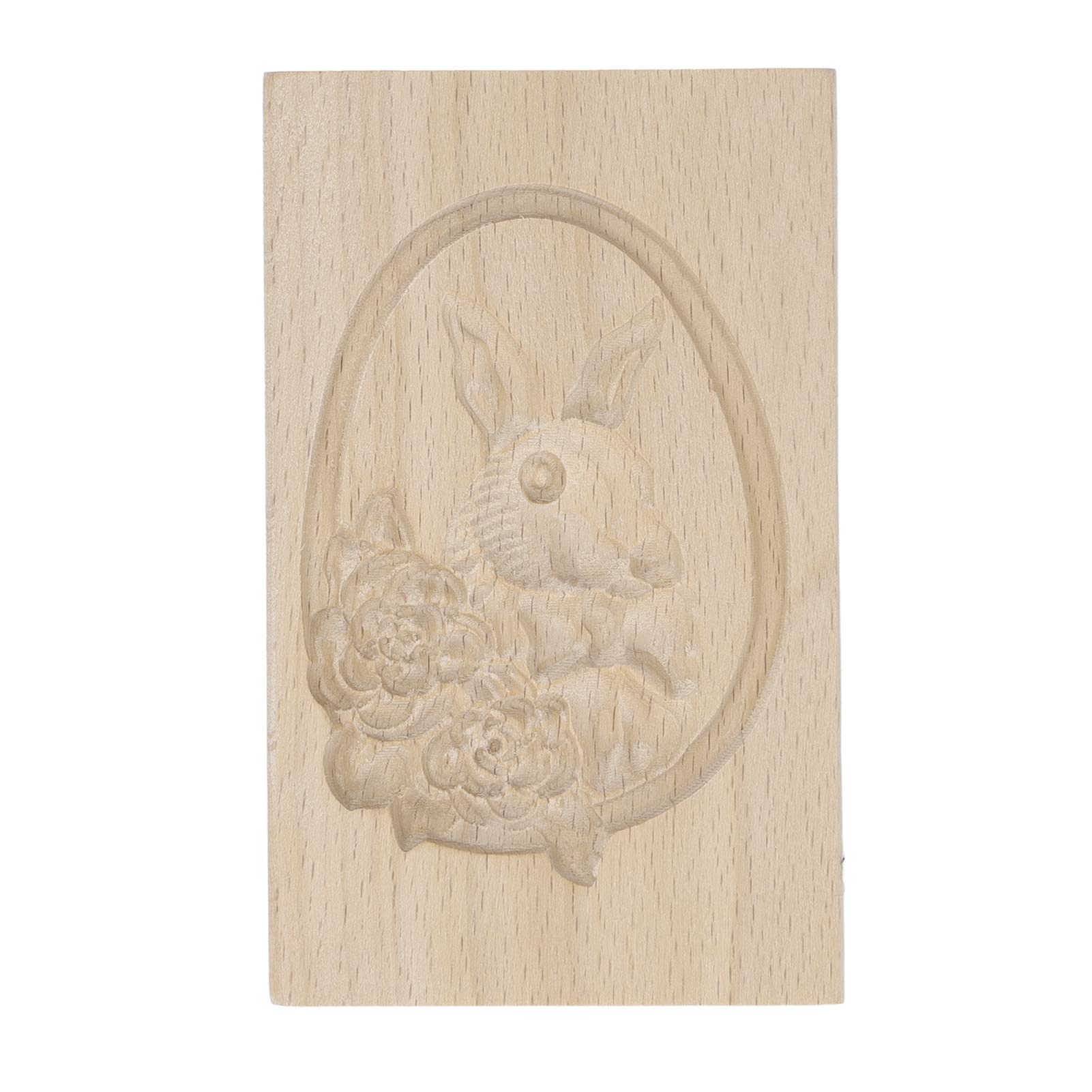 Keksausstecher, Keksformen aus Holz, Kekse, Keksstempel, Holzplätzchen, leicht zu lösen, wiederverwendbar, waschbar, geschnitzter Keks-Pressstempel for die Küche Hause
