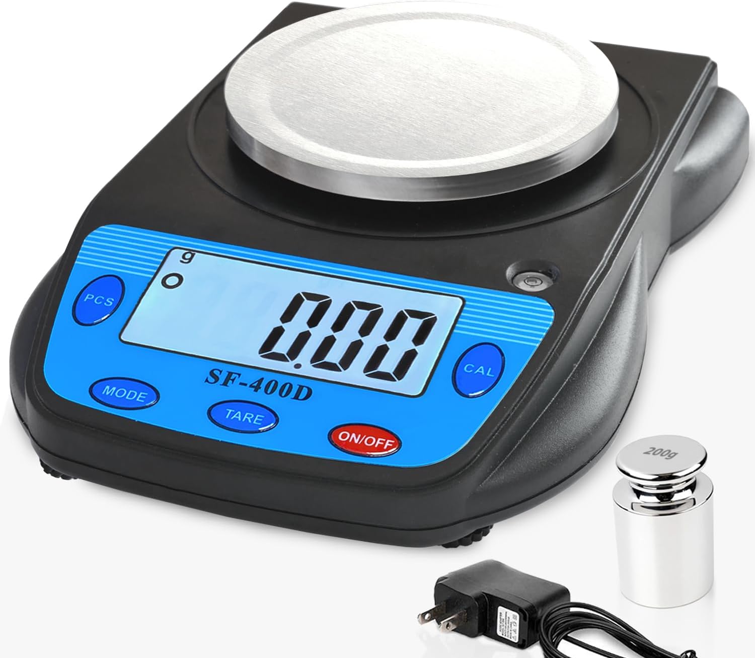 600g x 0.01g Science Digital Scale Lab Balance Gram Scale 6 Units Accuracy Electronic Laboratory Scale Chemistry, Jewelry, Carats, Ounces, Grams, Calibration Weight and Adapter Included