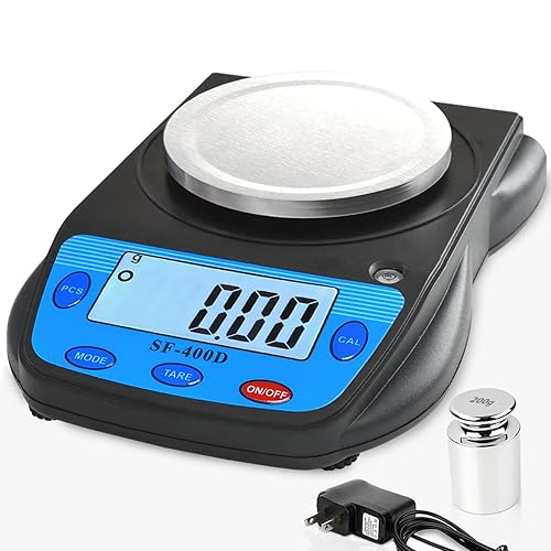 Báscula digital científica de 21.16 oz x 0.00 oz de equilibrio de laboratorio de 6 unidades de precisión báscula electrónica de laboratorio química,