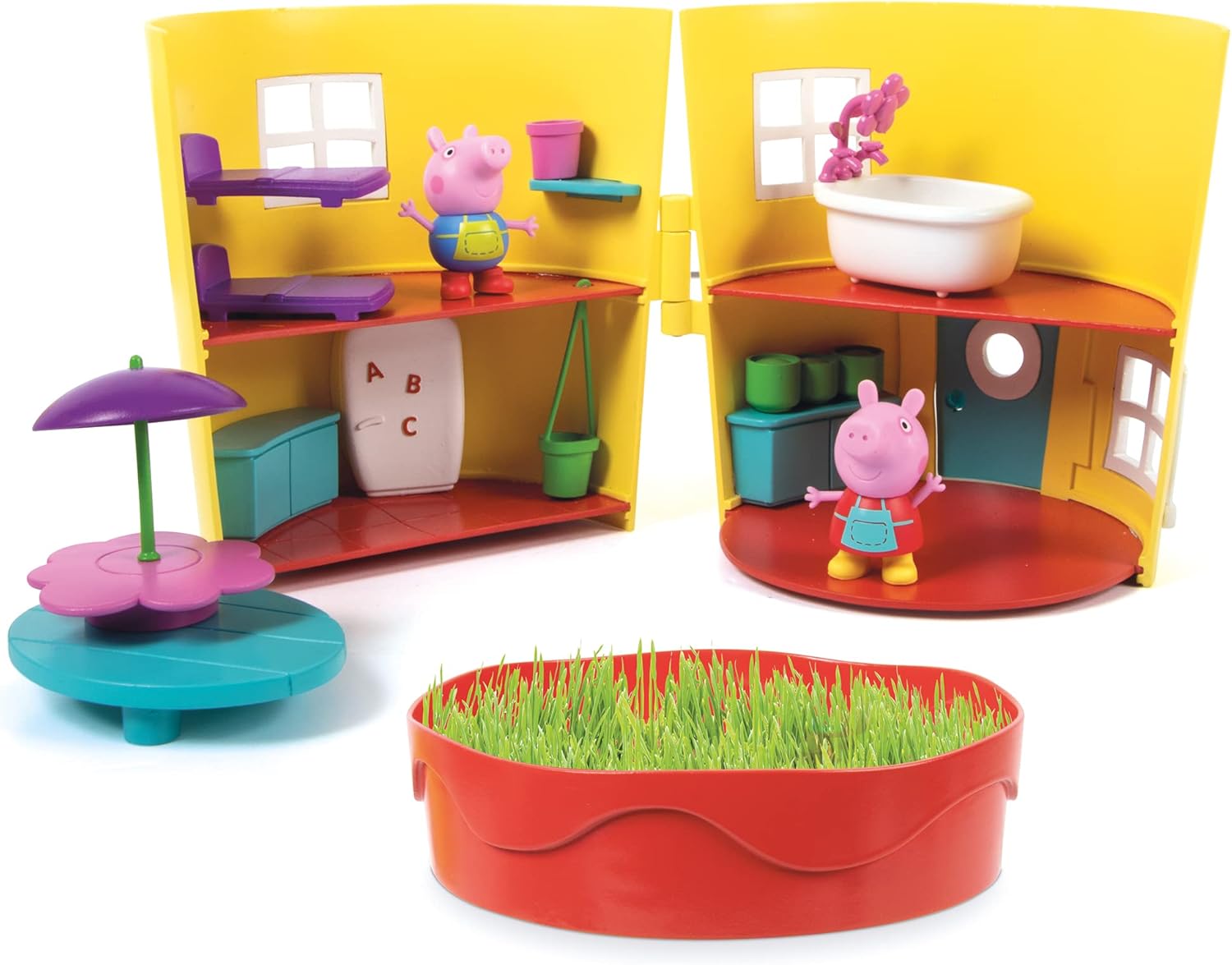 Peppa Pig PP204 Peppa's Playhouse Pot Grow & Play, Pig Playset, Multi Toys