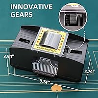 Vista 2 de Barajador automático de cartas de juego, UNO, Texas Hold'em, Poker, juegos de cartas caseras, blackjack, máquina de barajar póquer eléctrica a