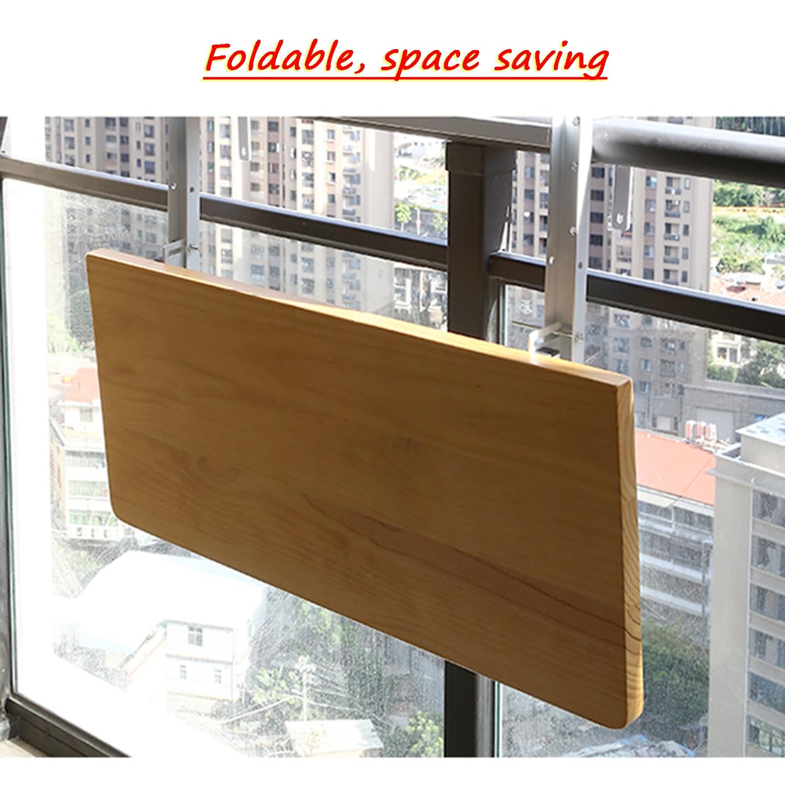 Table Suspendue pour Balustrade de Balcon，Table Pliable Exterieur，Table de Balcon Suspendue Pliable，Table terrasse extérieur，Table Jardin，Résistante aux Intempéries(B,L60*W35cm/L23.6*W13.8in)