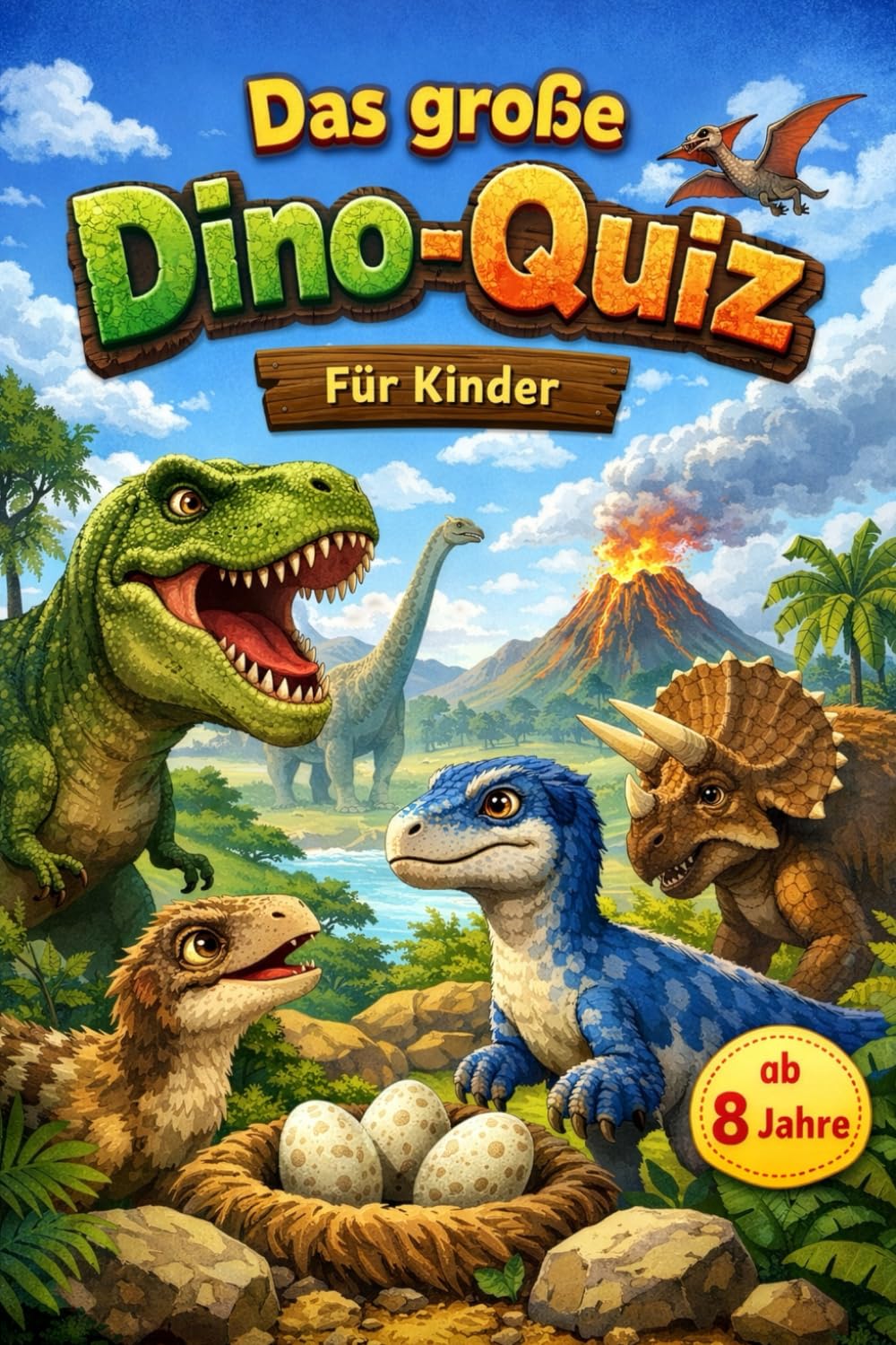 Das große Dino-Quiz für Kinder ab 8 Jahren: 180 Quiz-Fragen | Dinosaurier-Wissen spielerisch lernen | Rätselbuch für Jungen & Mädchen