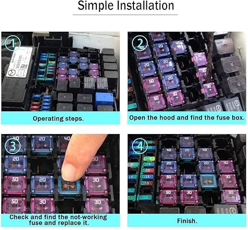Miniatura 5 de Fusible JCASE de perfil altoestándar automotriz, fusible de 30 amperios, kit de fusibles para Ford, ChevyGM, Nissan y Toyota, camionetas, autos y SUV