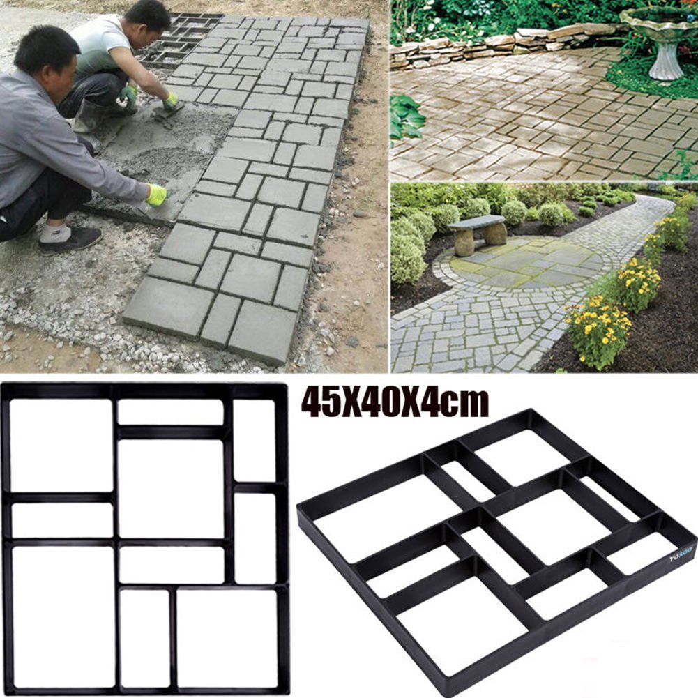 GOTOTOP Paving Moulds Garden Driveway Mould Cement Mould Reusable for Garden Courtyard Patio and Walking 45X40X4cm - Image 2