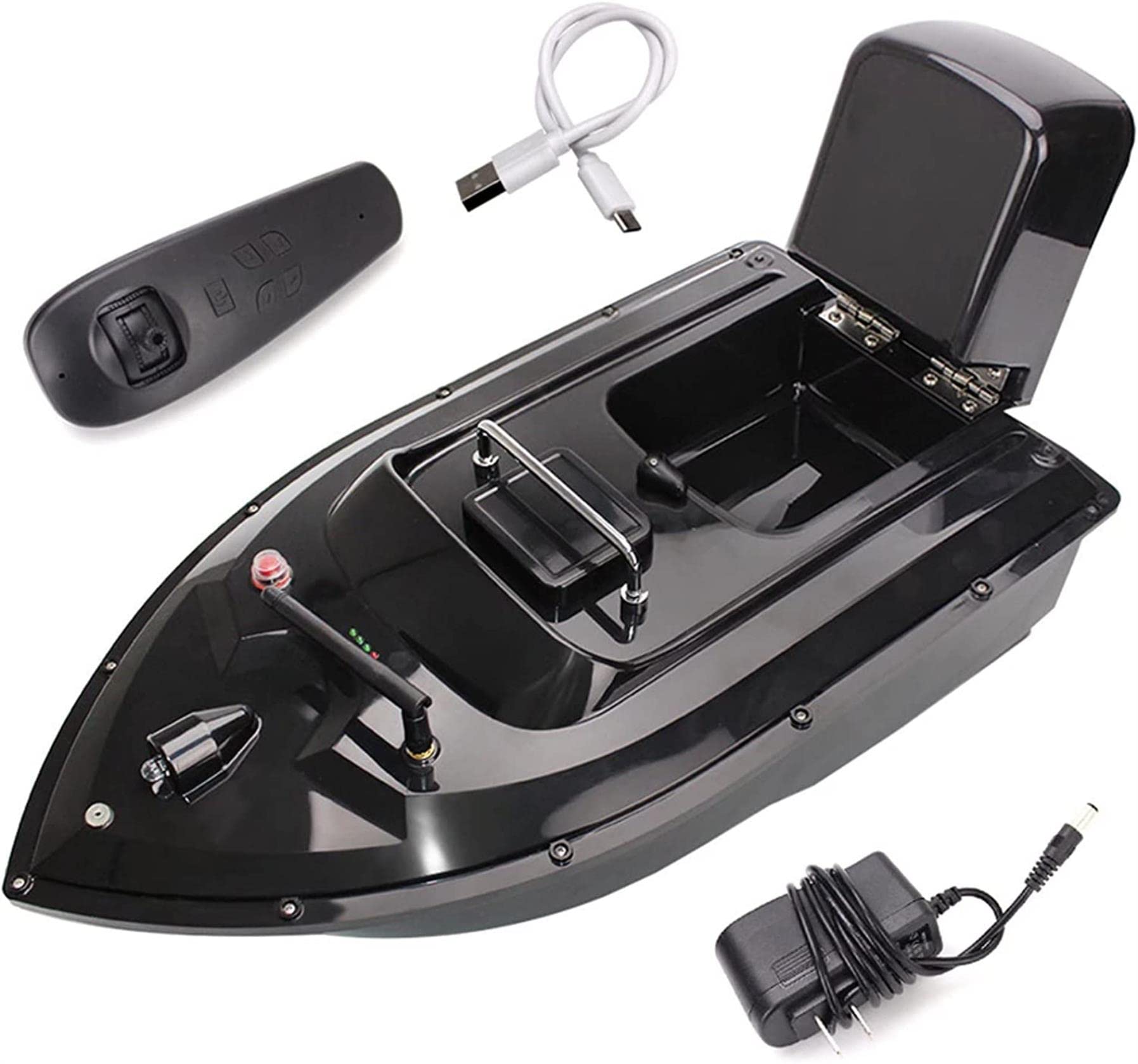 Bateau de pêche RC poisson longue distance 500m avec système d'amorçage