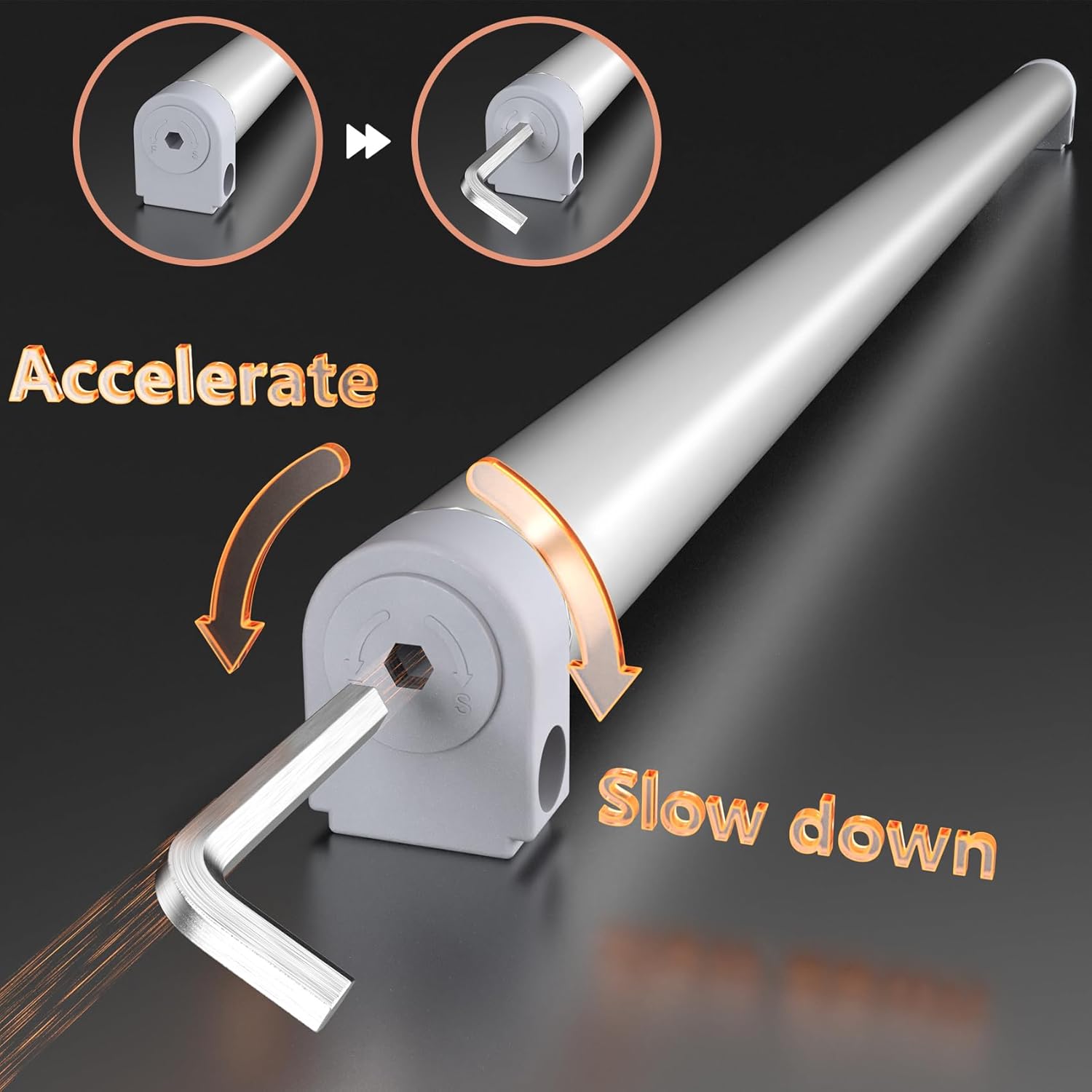 Self Sliding Door Closer, Self Closing Sliding Patio Door Closer, Suitable for 5-8 Feet Automatic Sliding Door, for Used in Patio, Balconies, Kitchens, Bathrooms, etc. - Image 7