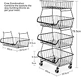BRIAN & DANY Storage Trolley Cart, 4 Tier - 2
