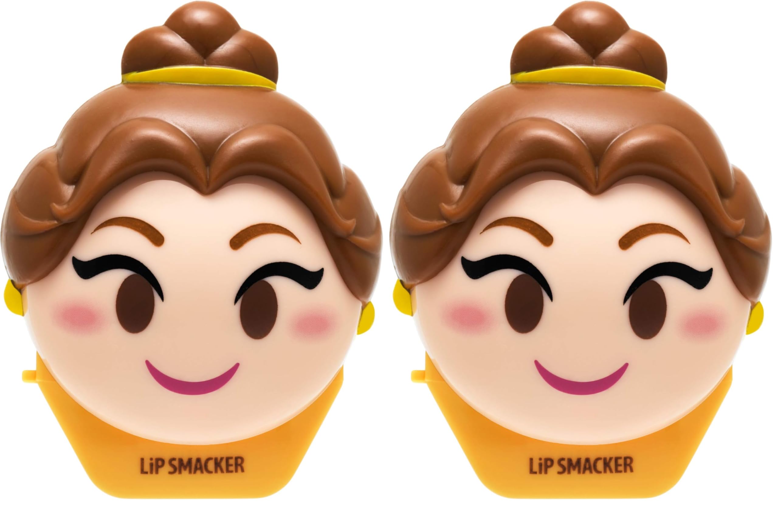 Lip Smacker Disney Beauty And The Beast Belle Emoji Flavored Lip Balm, Belle, Last Rose Petal, Clear, For Kids (Pack of 2)