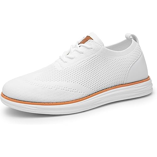 Bruno Marc Men's KnitFlex Breeze Mesh Sneakers Oxfords Lace-Up Lightweight Casual Walking Shoes