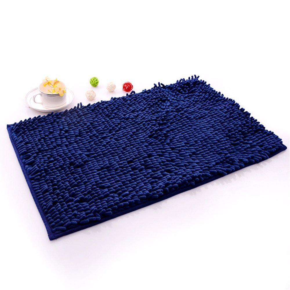 IVYRISE Bathroom Anti-Slip Bath Mat Skid Resistance Show Rug Carpet Blue
