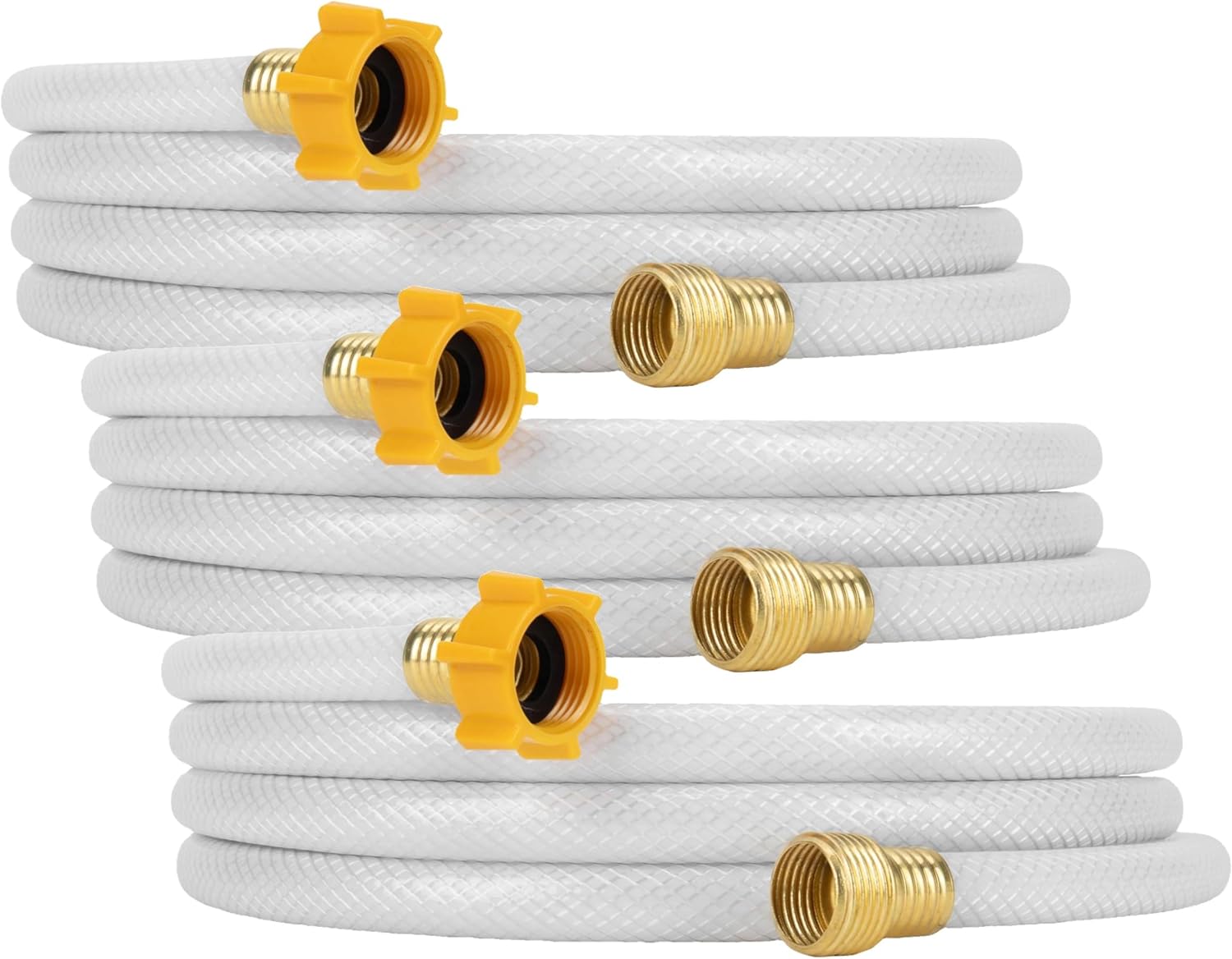 Camco TastePURE 10-Ft Water Hose-RV Drinking Water Hose Contains No Lead,No BPA&-No Phthalate-Features Diamond-Hatch Reinforced PVC Design-1/2” Inside Diameter,Made in the USA (22743),(Pack of 3)