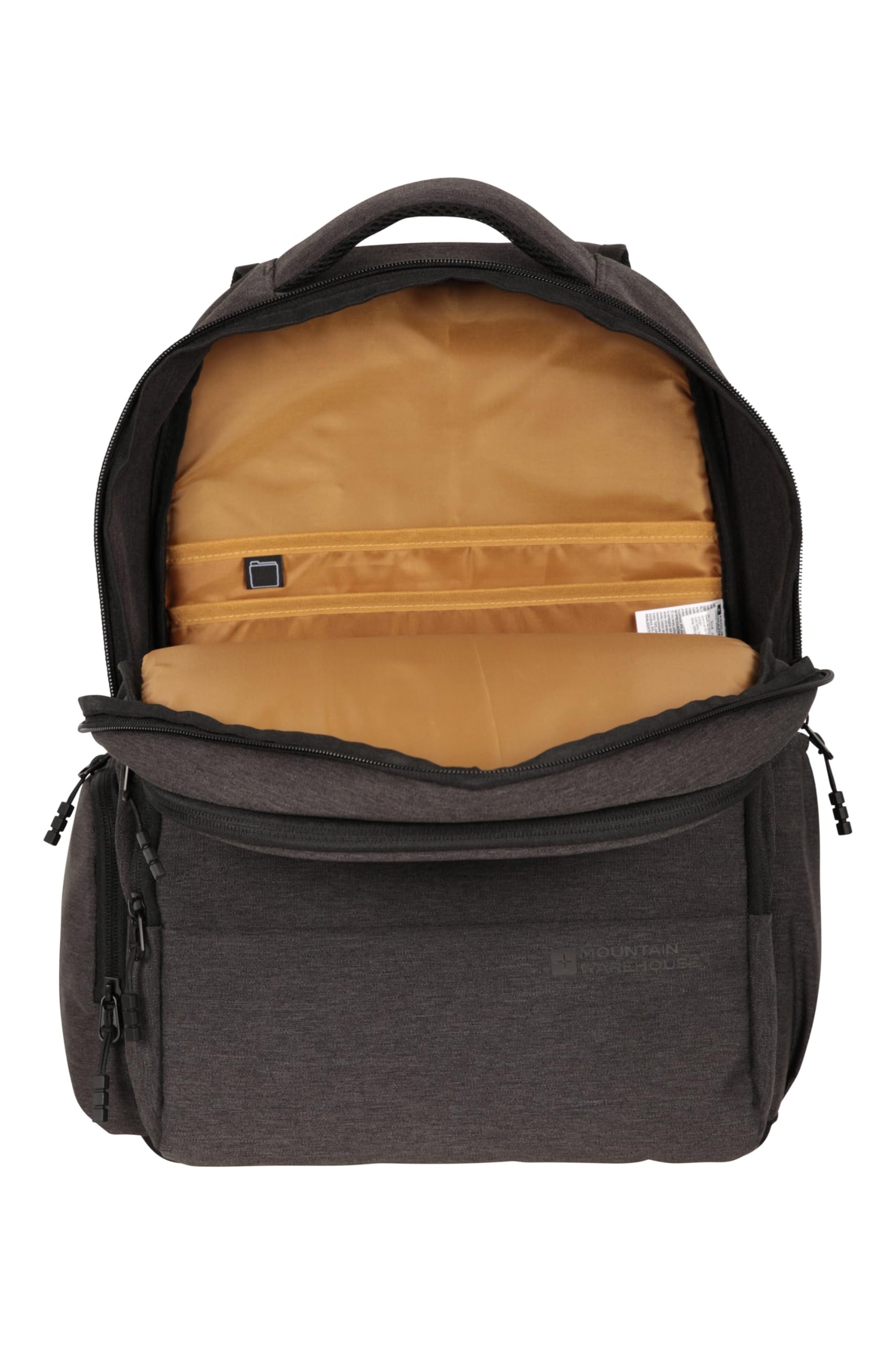 Mountain Warehouse Commuter Rucksack 30 L – Tagesrucksack mit großem Fassungsvermögen Laptop-Tasche, RFID-Reißverschlusstaschen Flaschentasche – Ganzjahres Camping Grau EIN