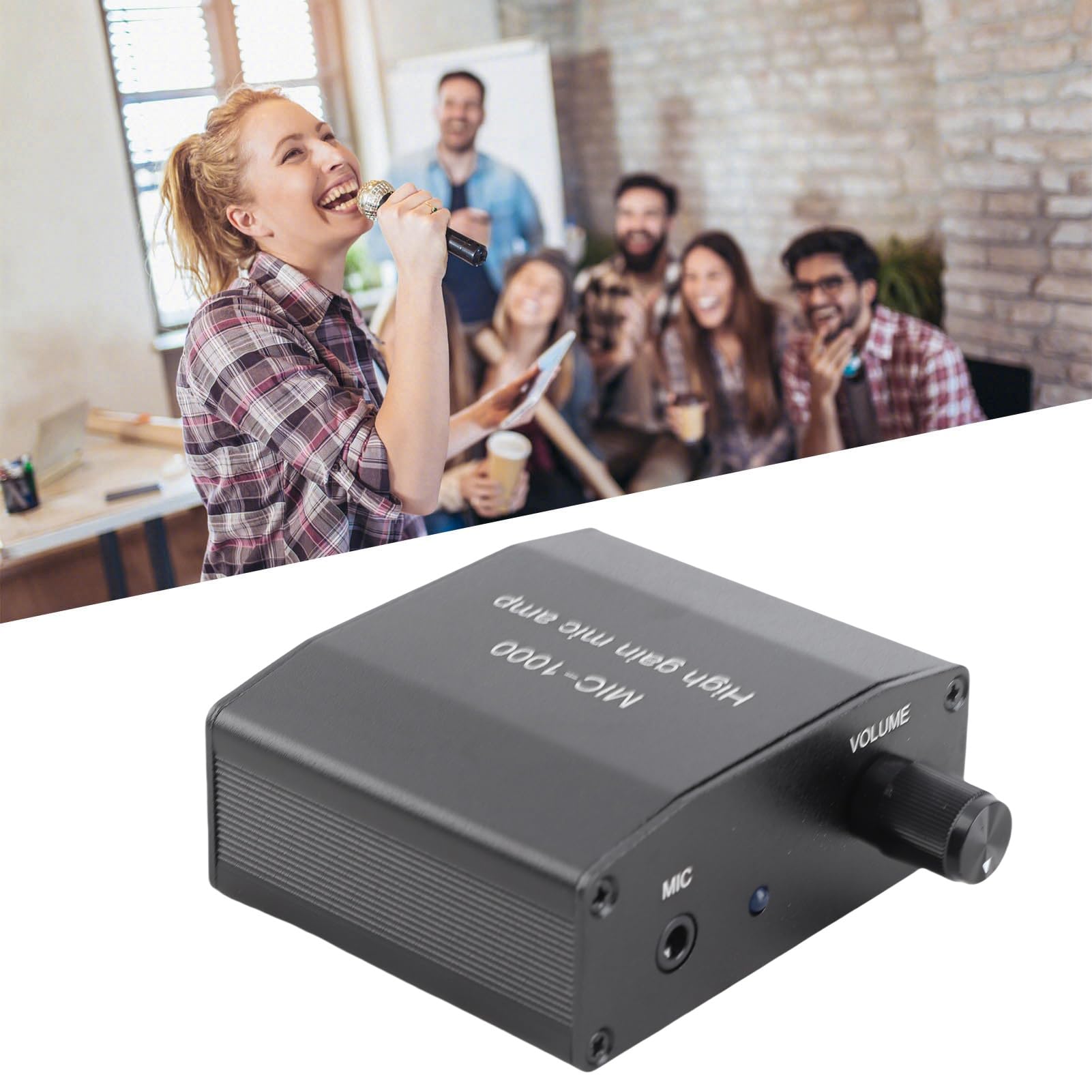 Source et Conditionnement Microphone Amplificateur Micro pour Ampli Audio Haut Gain 1000 Fois Amplification Kit D'accessoires Préamplis
