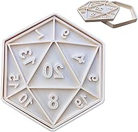 D20 RPG Dice Cookie Cutter - 3D Printed PLA Baking Tool for DnD, TTRPG Game Nights & Fantasy Cookies