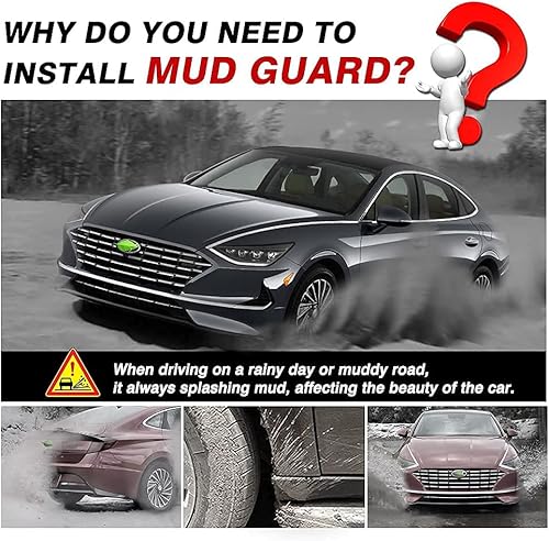 Miniatura 2 de Autorder Protectores contra salpicaduras para Hyundai Sonata 2023 2022 2021 2020 Accesorios Guardabarros guardabarros delantero y trasero, juego de