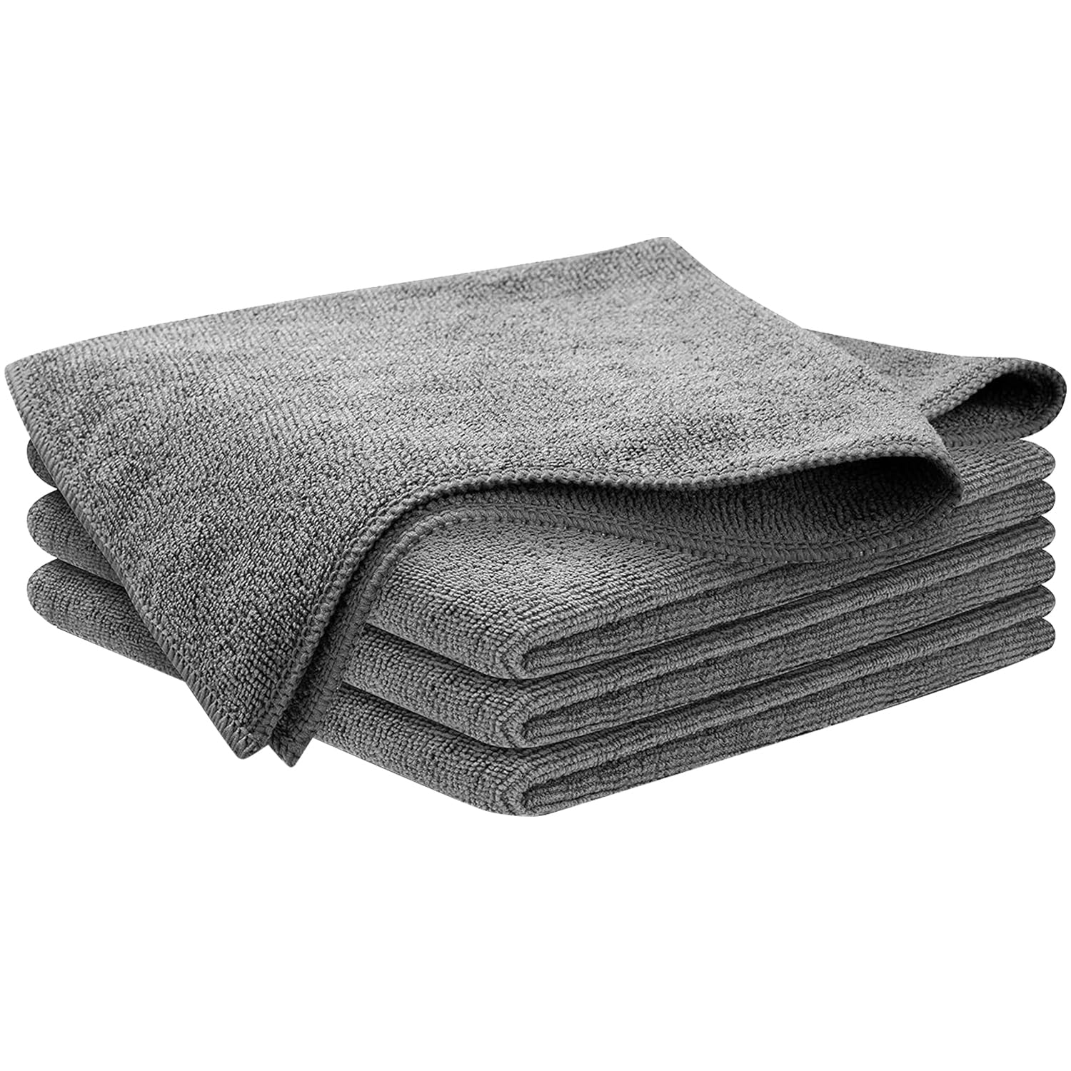 Allextreme 425 GSM Microfiber Cloth Reusable Lint & Streak-Free Extra Free Super Absorbent Double Sided Plush Towel for Car Bike Detail Cleaning Kitchen Window Wash Drying (40 X 40cm, 4Pc, Grey)-image-10