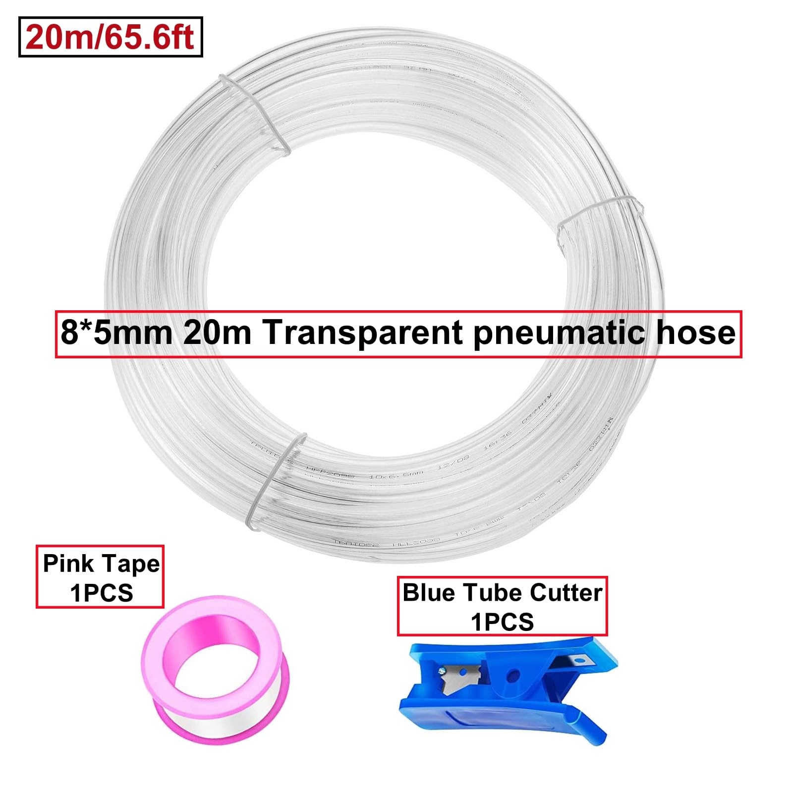 HUAZIZ 10 Eter PolyuréthaneTuyau Pneuatique 4 Le Noir, PU Tuyau