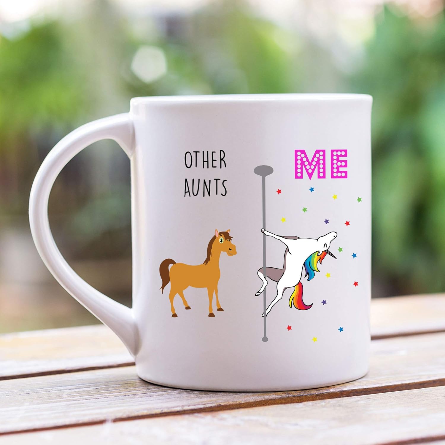 Exсluѕіvе YouNique Designs Aunt Coffee Mug, 11 Ounces, Unicorn Mug, Auntie Cup from Niece and Nephew