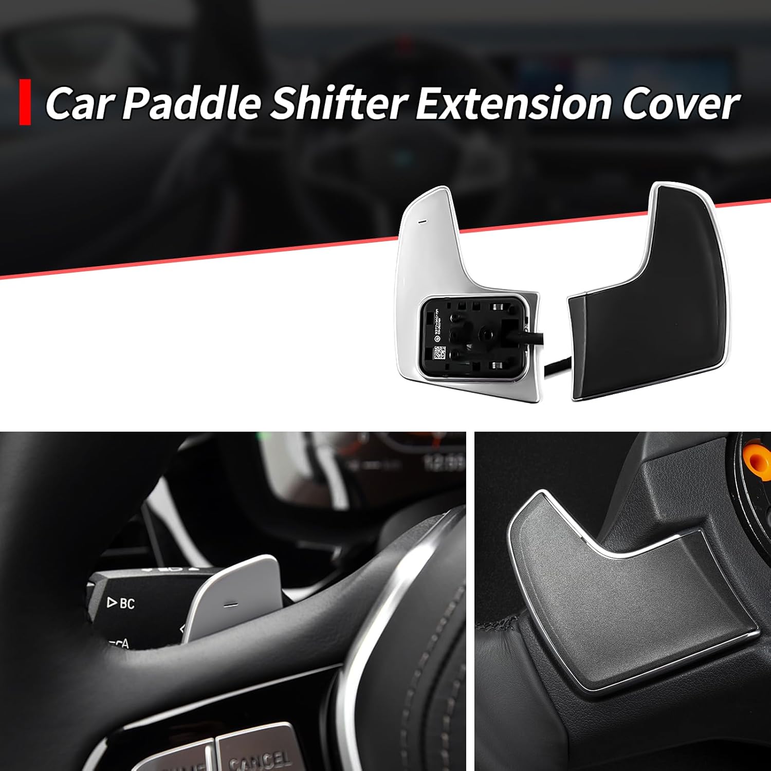 Real Carbon Fiber Paddle Shifter Extension Cover Compatible with BMW 2 3 4 5 6GT 7 8 Series G01 G38,X3 X4 X5 X6 X7 M5 M8 X3M X4M X5M X6M XM Z4 Steering Wheel Paddle Shifter 2016-2025