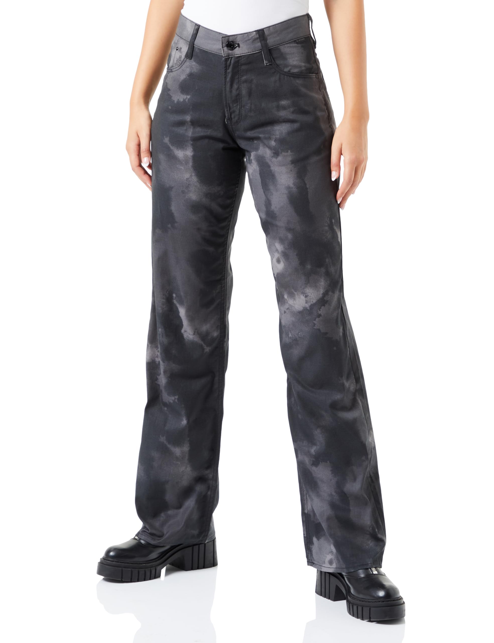G-STAR Damen Judee Low Waist Loose Jeans Mehrfarben (dk Black Blurry camo D22889-D386-G144) 23W / 30L