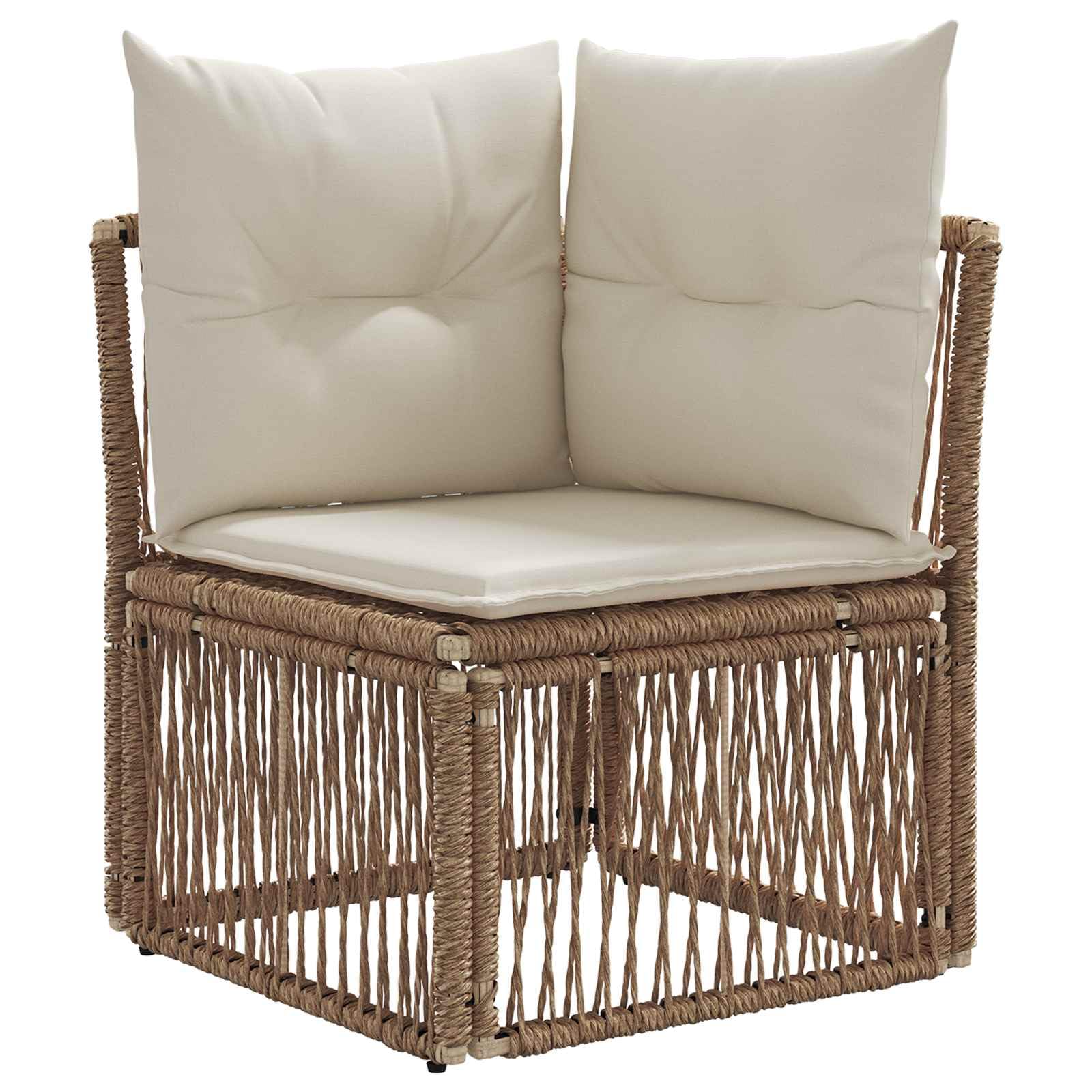 Set di divani da giardino in polyrattan, 11 pezzi, beige | Gruppo modulare per esterni con comodi cuscini per giardino, terrazza e cortile. Regolabile in modo flessibile.