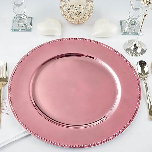 Juego de 6 placas de carga redondas de acrílico de 13.0in para decoración de boda, color lima