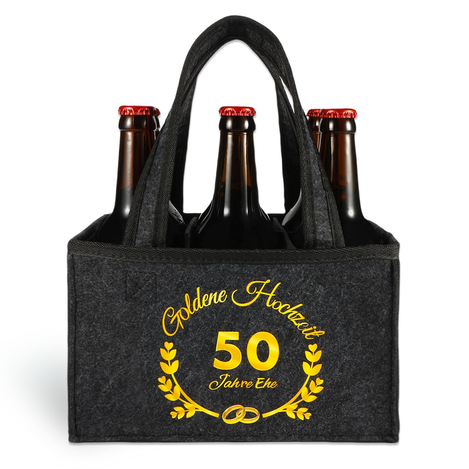 Anicy Weihnachten Geschenke Flaschentasche Filz, Lustige Geschenke für Männer und Frauen, Geburtstagsgeschenk für Männer und Frauen, Witzige Männergeschenke Männerhandtasche Bier