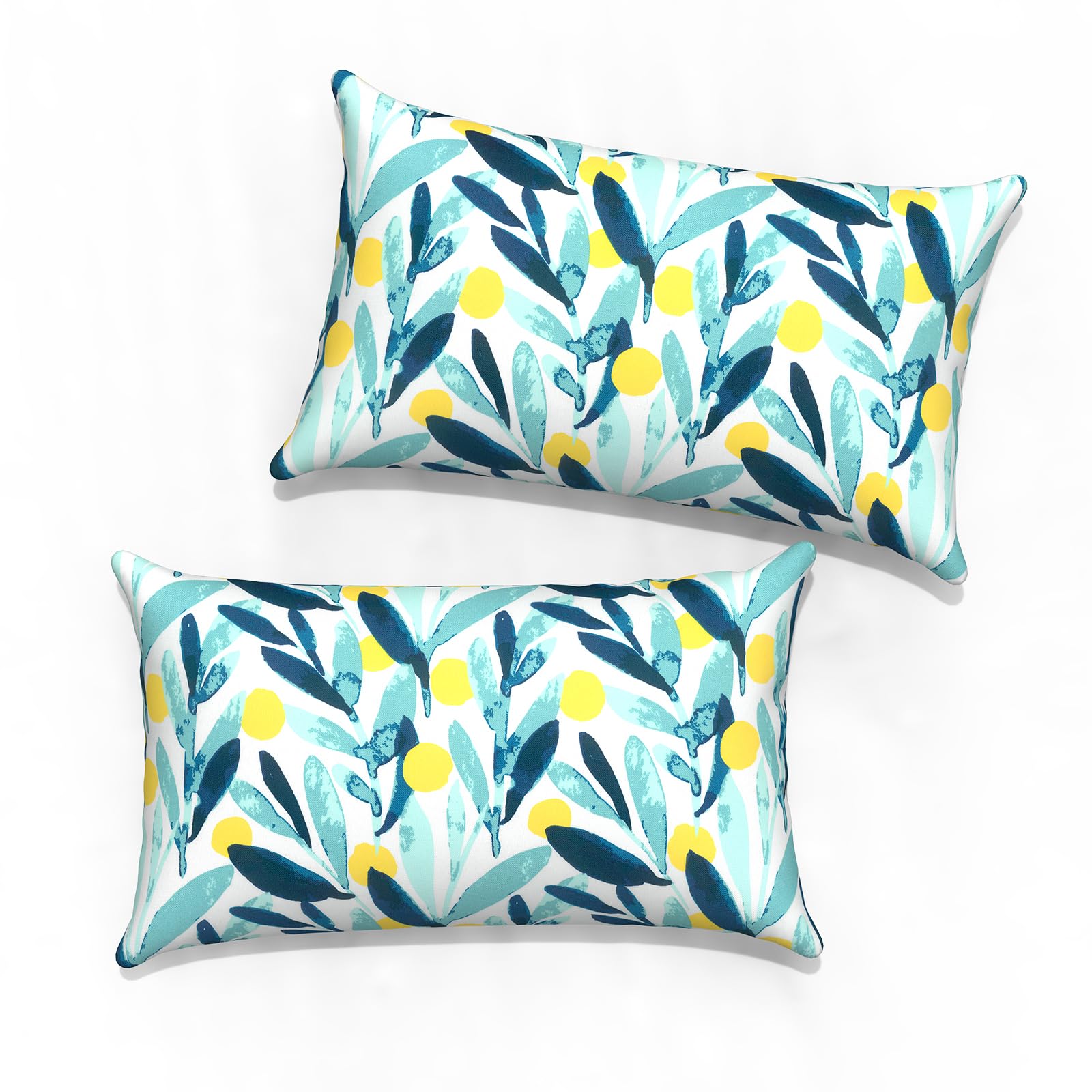 TWLEAR Outdoor Lumbar Pillow Covers 12”x20”, Rectangle Throw Pillow Covers for Patio Furniture, Decorative Lumbar Cushion Case for Garden Balcony
