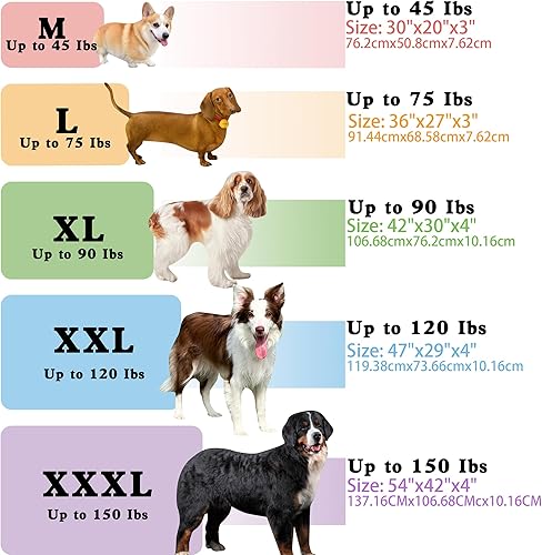 Miniatura 9 de Cama para perro, almohadilla para jaula de perro con funda extraíble lavable para mascotas, parte inferior antideslizante, camas ortopédicas