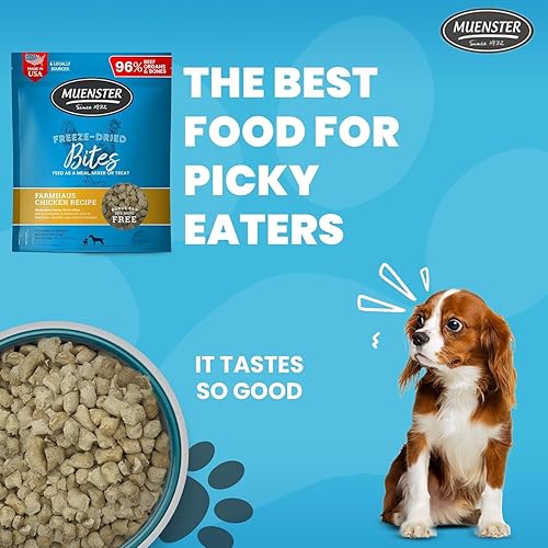 Miniatura 9 de Muenster Receta de pollo Farmhaus de liofilización, nutrición completa y equilibrada para perros, paquete de 20 onzas