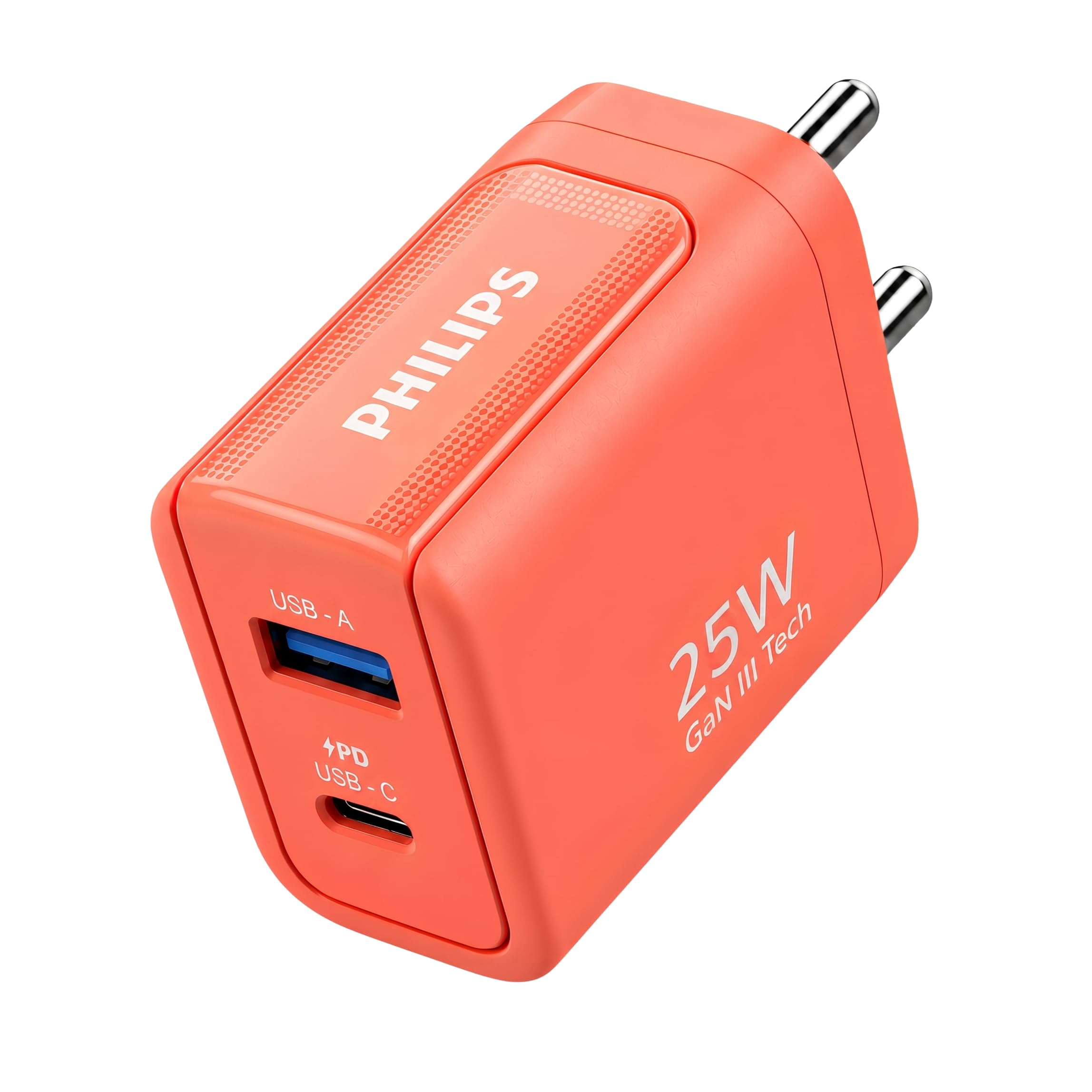 Philips DLP4321NO/94 Gen III Tech 25W Fast Charging Wall Charger (Coral Reef) | USB-C PD + USB-A | 2-Port Multi-Device Charger for Smartphone, Tablet, Earbuds & Accessories | Compact Travel Adapter-image-29
