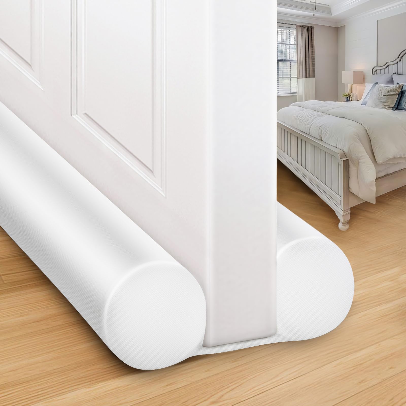 Photo 1 of MAXTID Under Door Draft Stopper Cold Air Blocker - Large Doors Seal Gap Bottom of Doors 36" Adjustable 30" 32" 36" Weather Stripping Noise Blocker Interior Front Door Sweep Soundproof Door Accessories