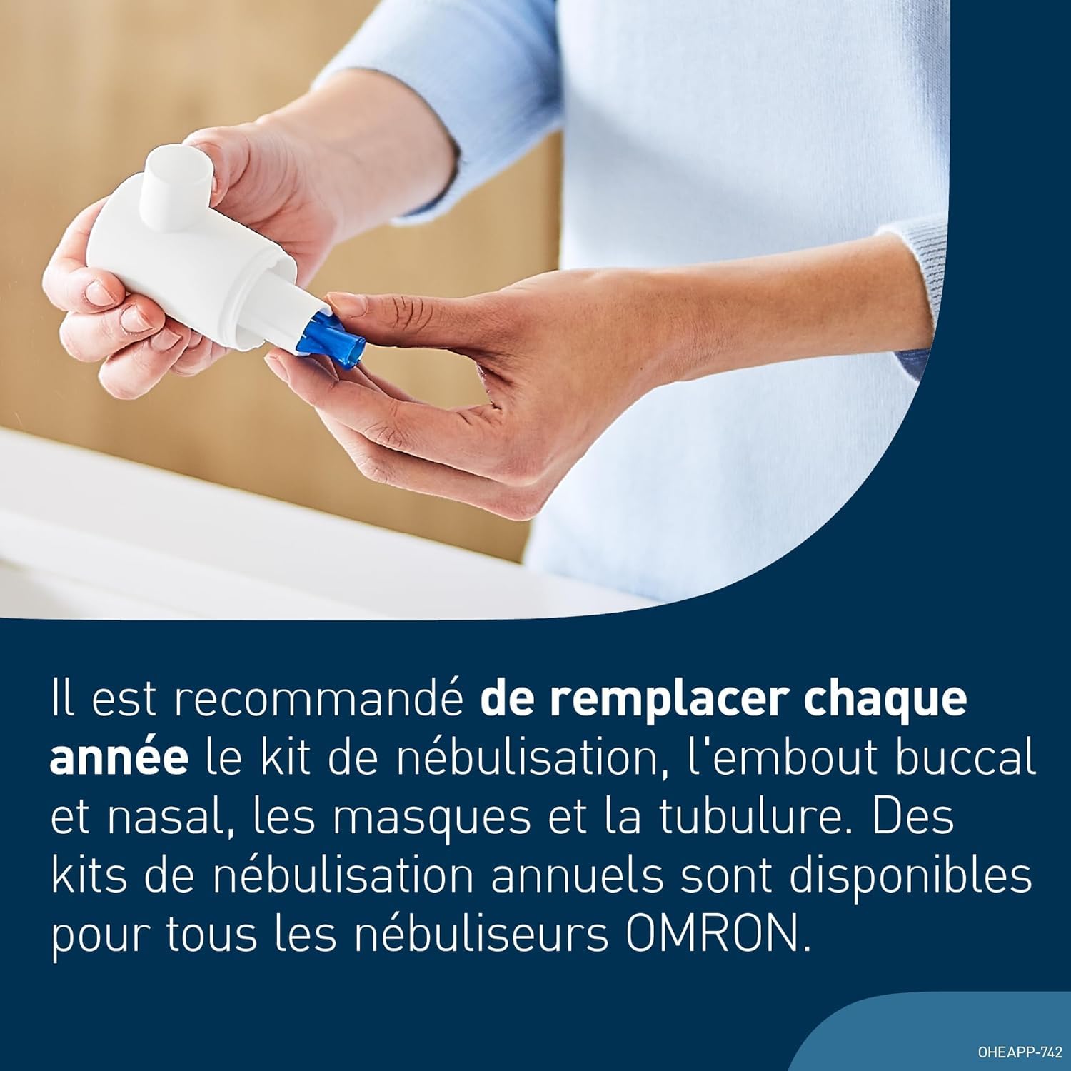 OMRON X105 Advanced Versatile Nébuliseur – Inhalateur respiratoire pour le rhume, l'asthme et la bronchite – Nebulisateur médical pour toute la famille – Technologie AVT – Avec accessoires