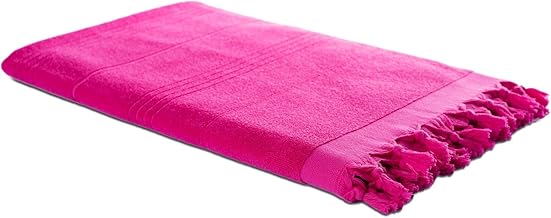 Carenesse 2-in-1 Turkish Hand Towel and Pestemal Cloth Can be Used as Beach/Sauna/Gym/Travelling Towel 100% Cotton Approximately 430 g (Pink)