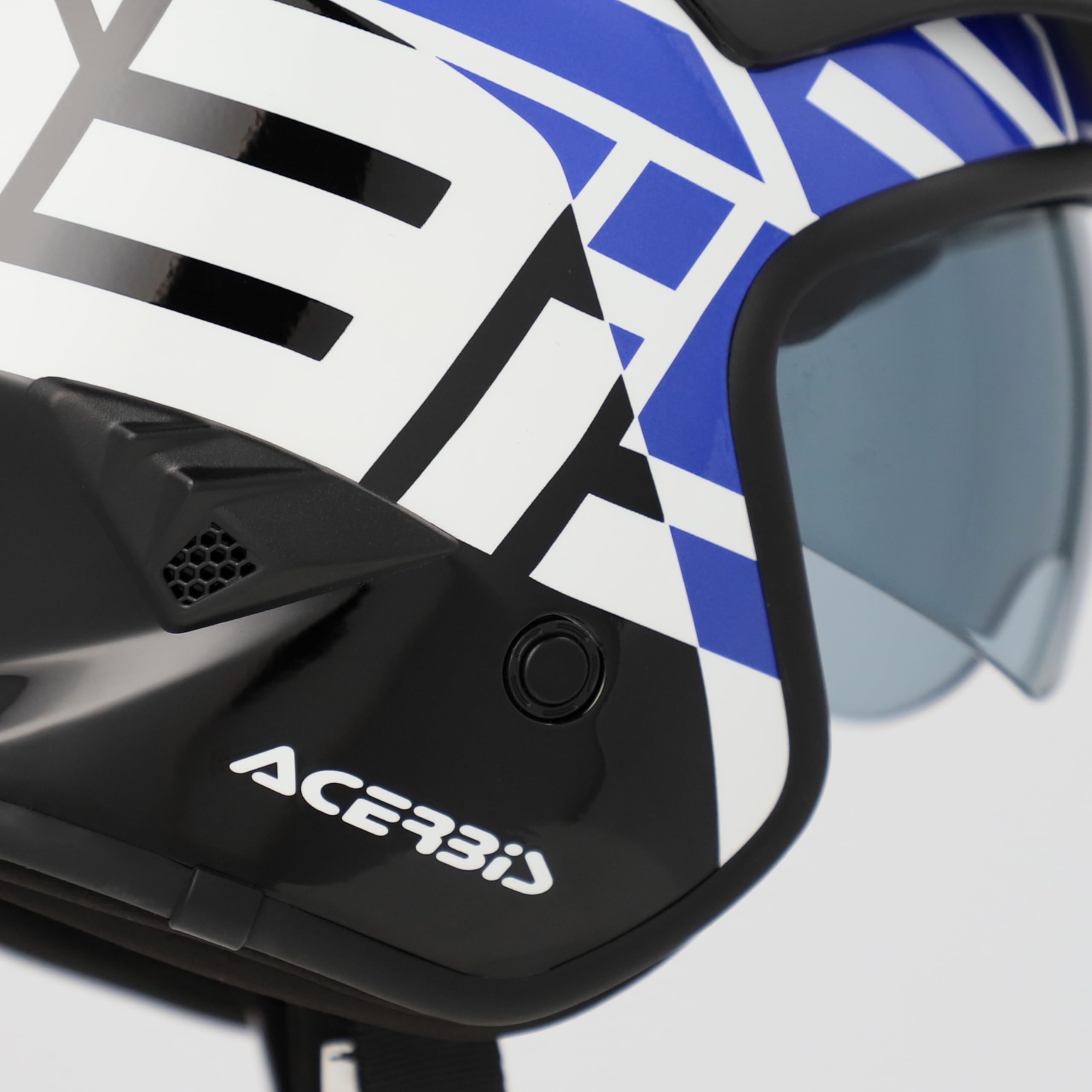 ACERBIS Helmets Casco Jet Aria Azul y Negro Totalmente Homologado 22.06 (L 59/60)