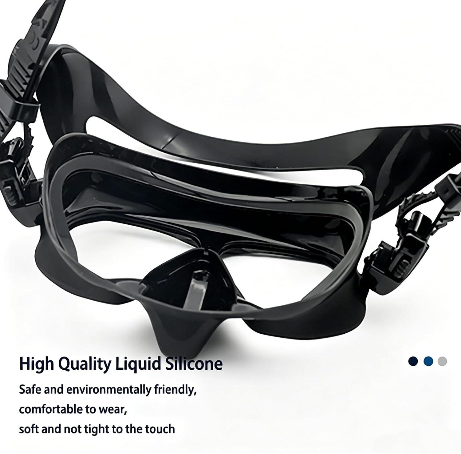 JUNHAIINS Low Volume Frameless Freediving Mask for Adults, Anti Fog Silicone, Scratch‑Resistant Tempered Glass, Professional for Underwater Hunting & Freediving