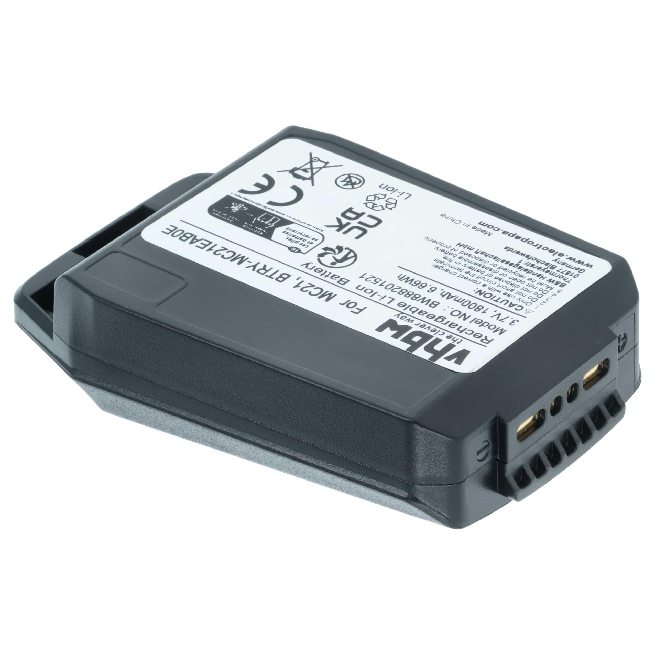vhbw batteria compatibile con Motorola MC21, MC2100, MC2180 computer portatile scanner (1800mAh, 3,7V, Li-Poly)
