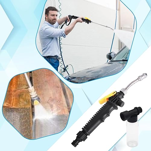 Miniatura 2 de Manguera de agua de 100 pies 2 en 1 Lavadora a presión de agua de alta presión de metal para jardín de agua Boquilla ajustable Boquilla perfecta